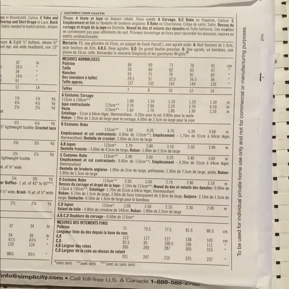Simplicity Girls Dance Hall And More Costume Pattern - Picture 5 of 7